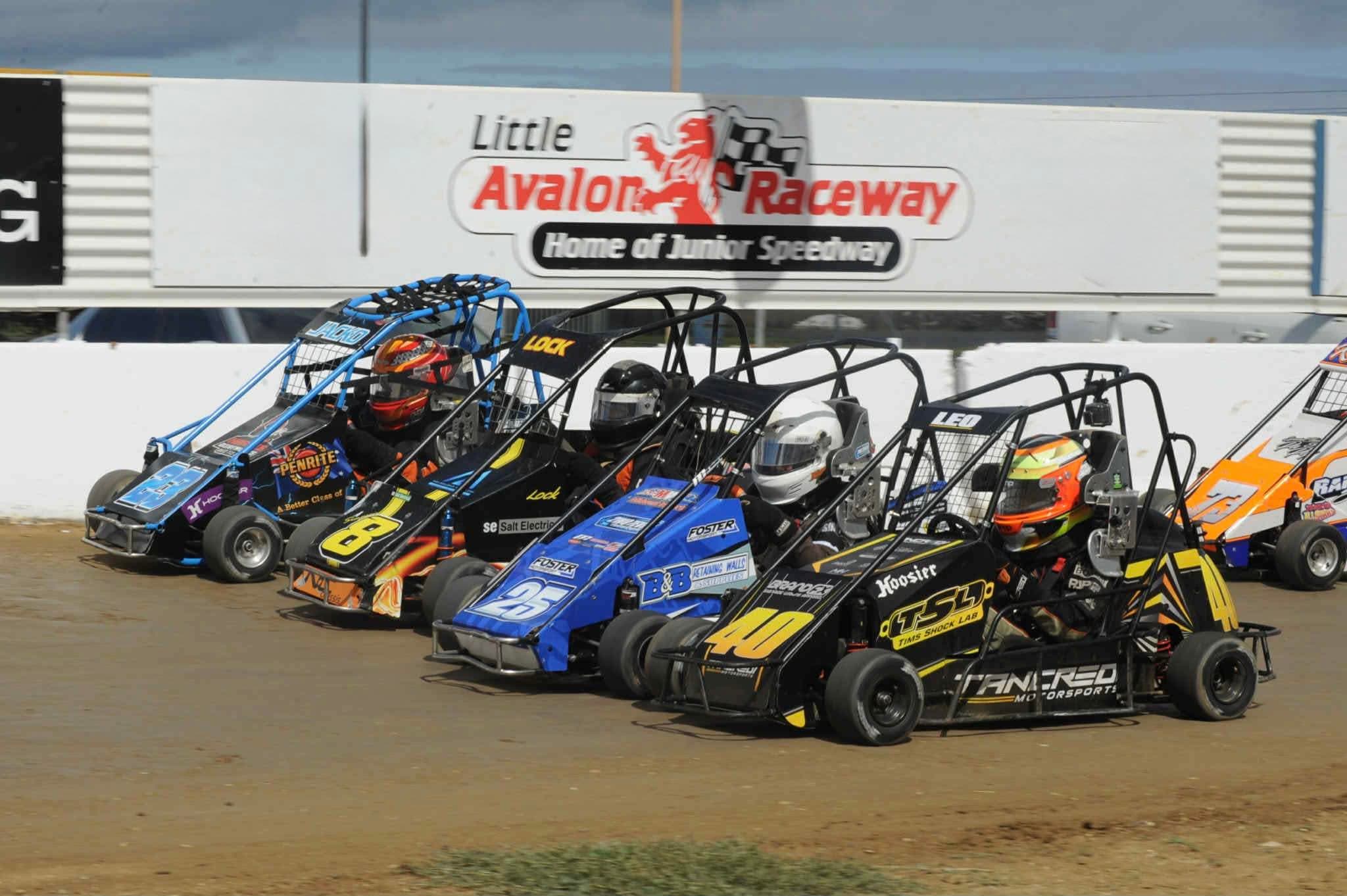 Quarter midget racing at Avalon Raceway